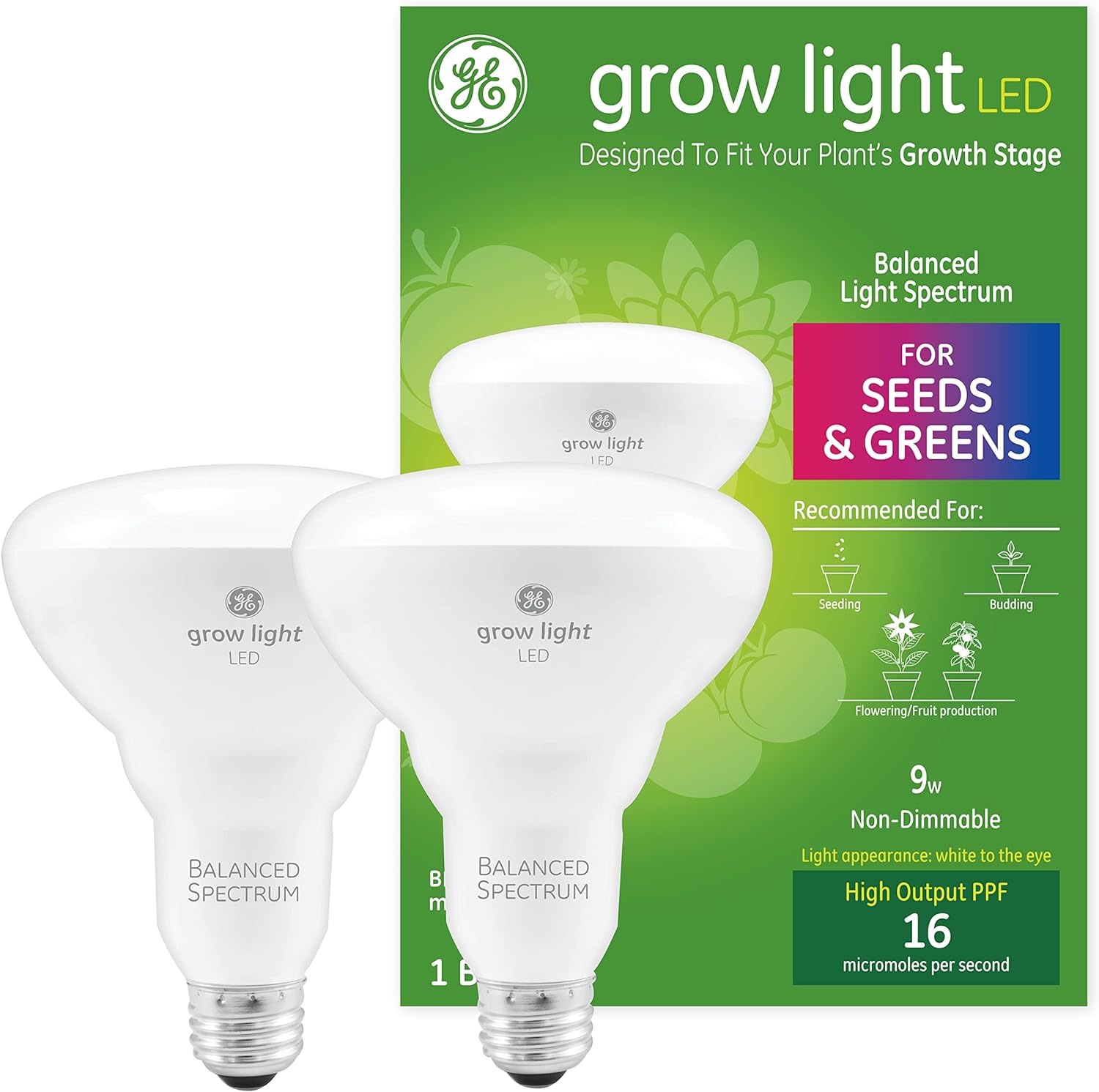GE BR30 Full Spectrum LED Grow Light Bulb